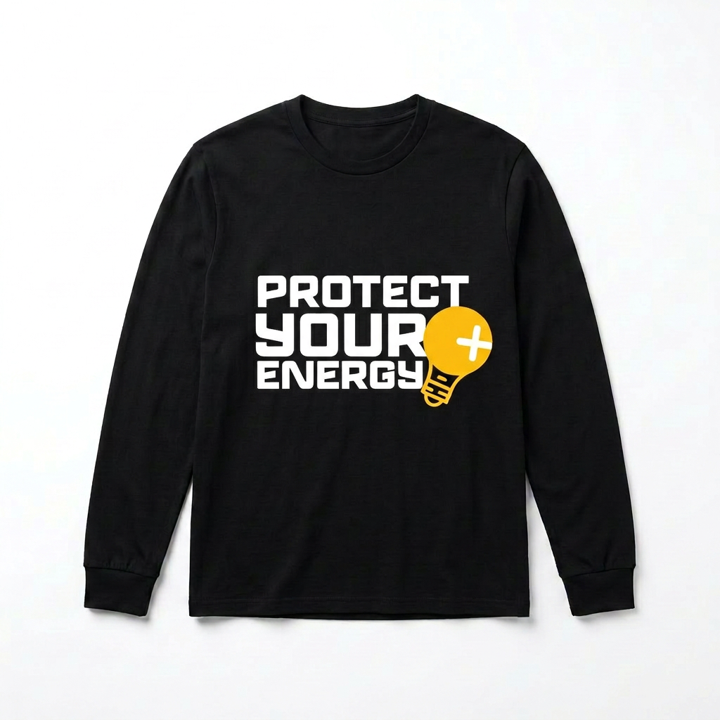 Protect Your Energy Long Sleeve - Back with Protect Your Energy design